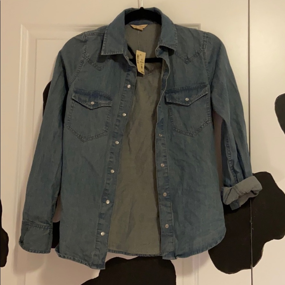 NWT Aeropostale denim button cardigan